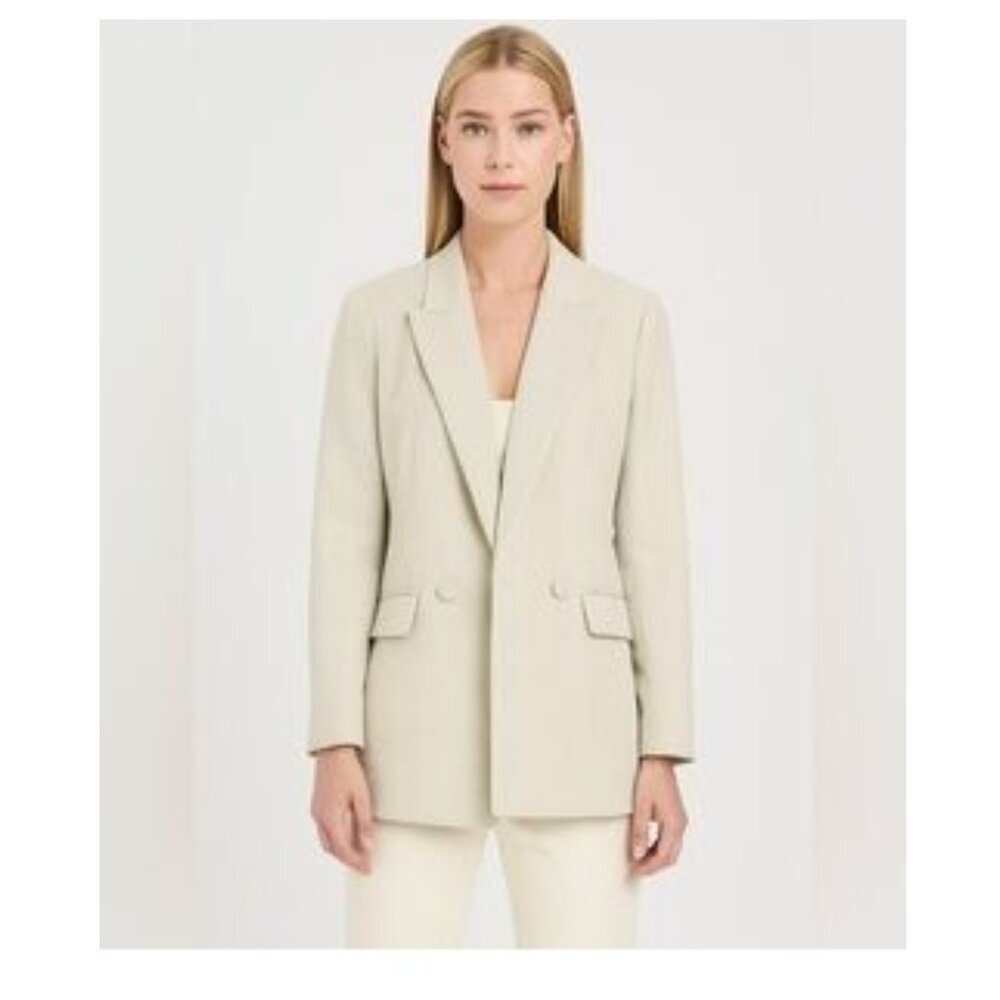 House Of Harlow Pastel Green Textured Women's Double Breasted Blazer Size M